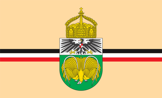Deutsch Neuguineaflagge,ehem. Deutsche Kolonie 1914 mit Wappen