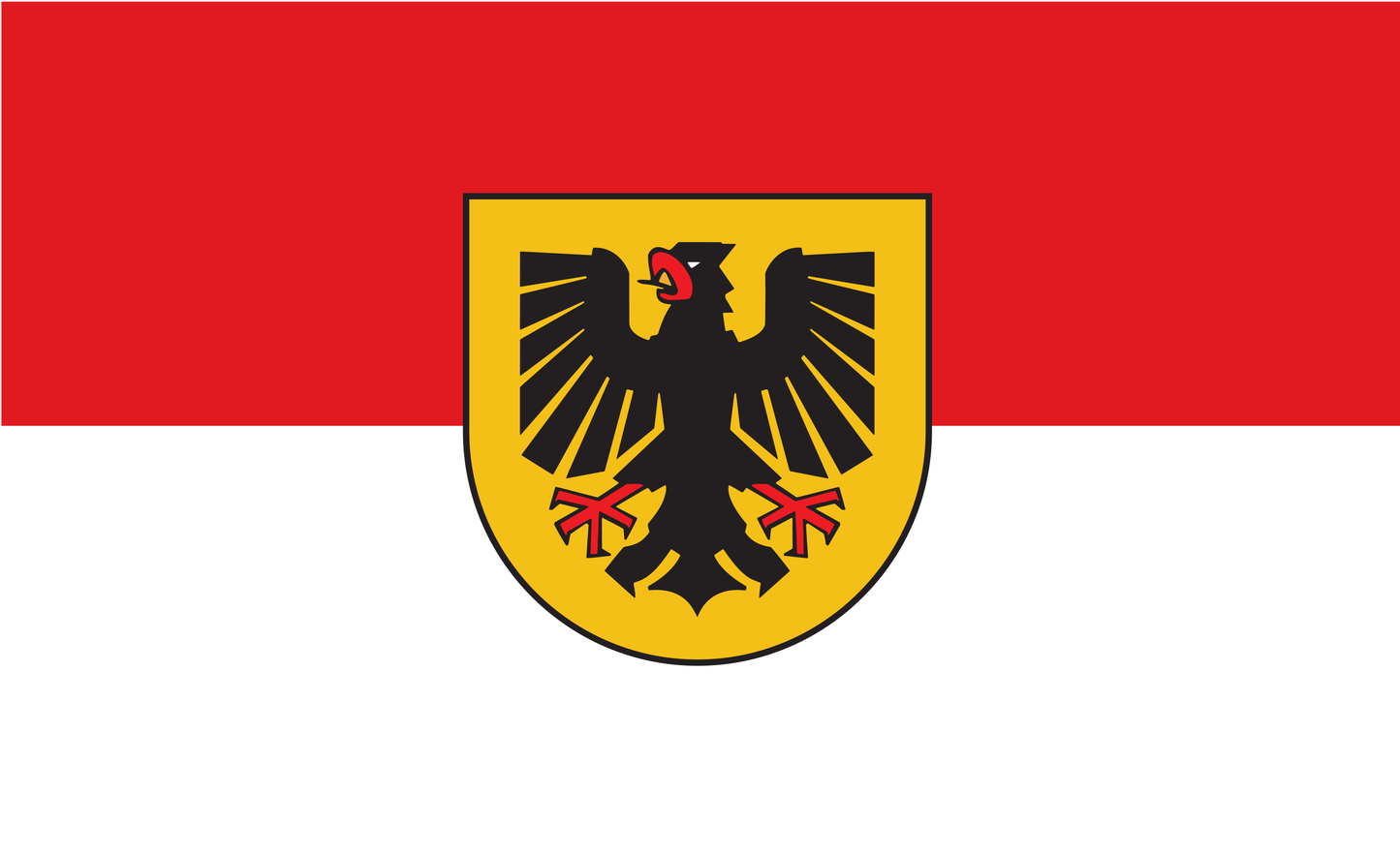 Drapeau de Dortmund, Rhénanie-du-Nord-Westphalie