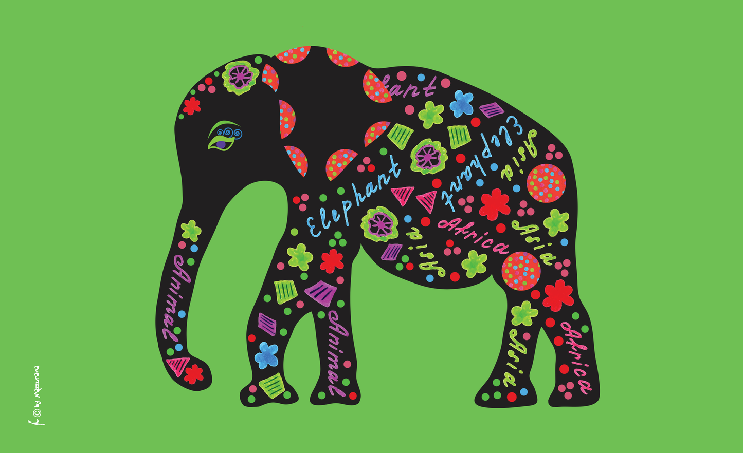 Elefant 22 Flagge, Tierflaggen