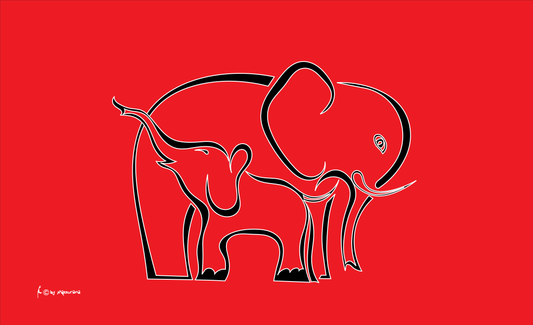Elefantenpaar Flagge