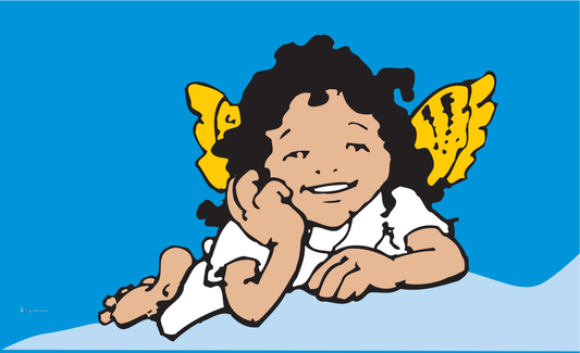 Engel-Flagge, liegend, Spassfahnen, Fantasiefahnen, Kinderfahnen