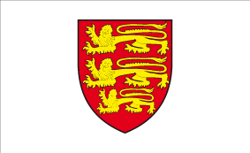 England flag with coat of arms – National and state flag of England