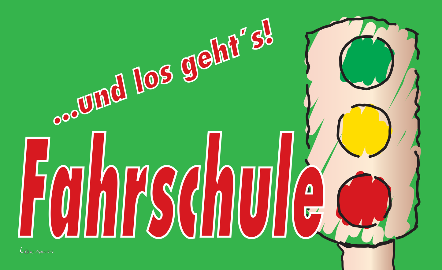 Fahrschule-Flagge 1, Berufe und Firmenflaggen