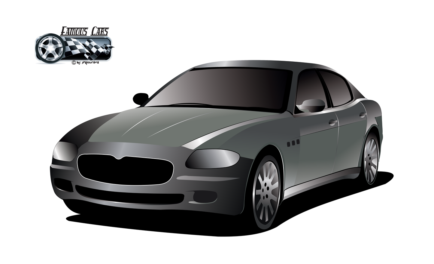 Famous Cars 129, Autoflagge, Autofahne