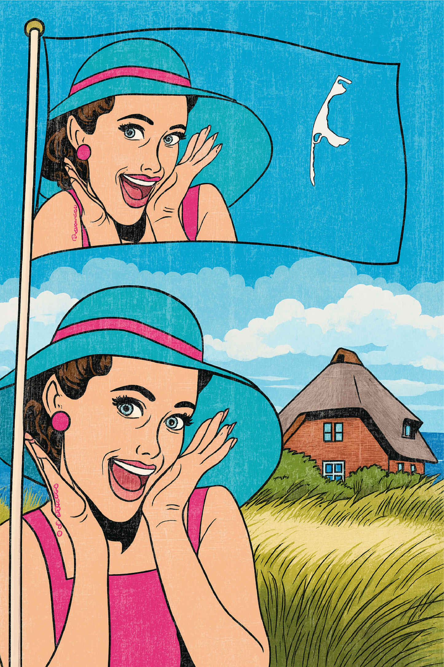 Sylt Lady Flagge – Retro-Charme trifft Inselflair