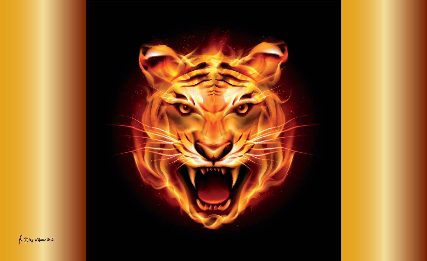 Flammentiger Flagge, Tiger, Tierflaggen