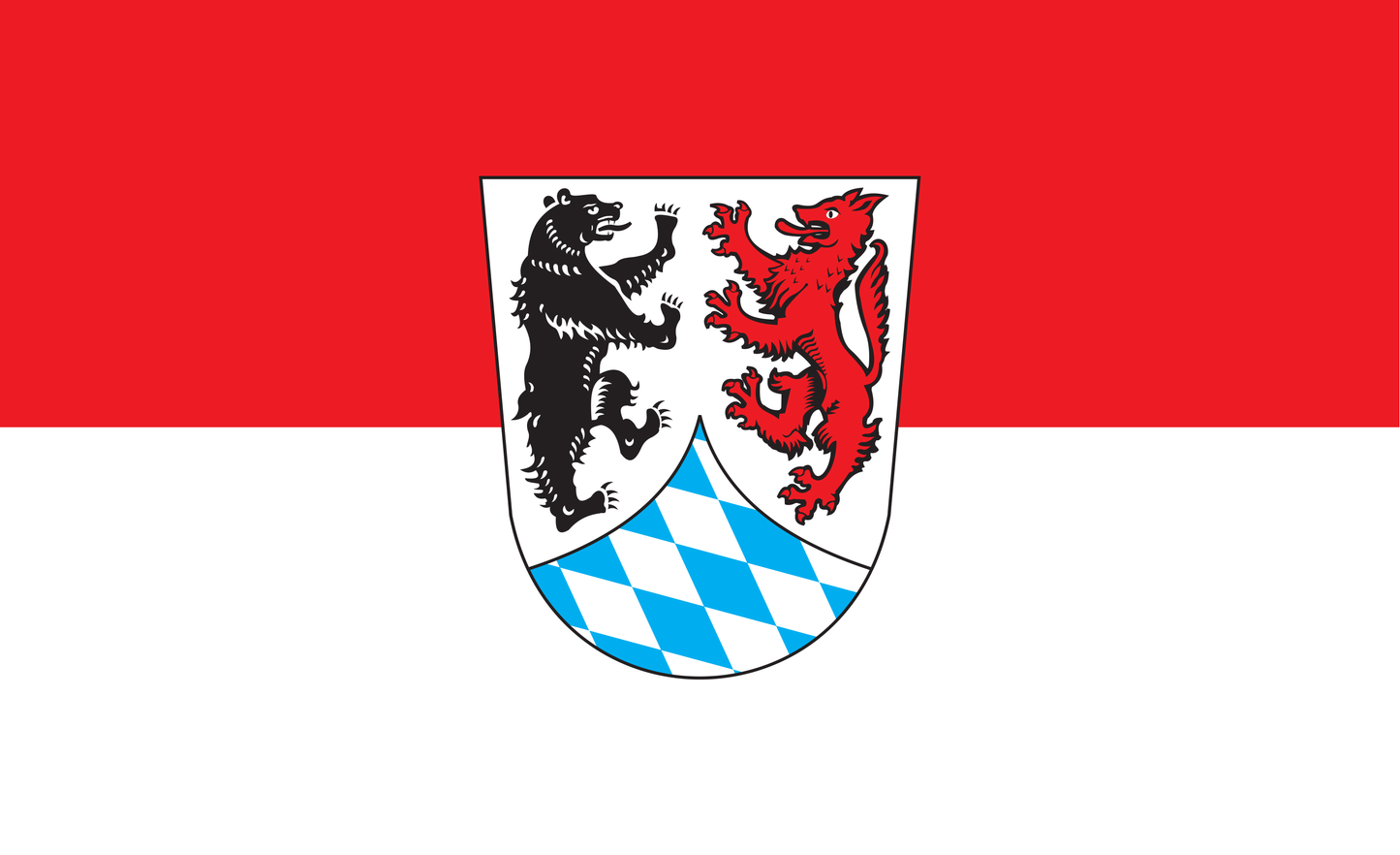 Freyung Grafenau Kreis Flagge Bayern