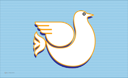 Friedenstaube-Flagge,gestreift,Tierflaggen,Tierzüchter-Flaggen