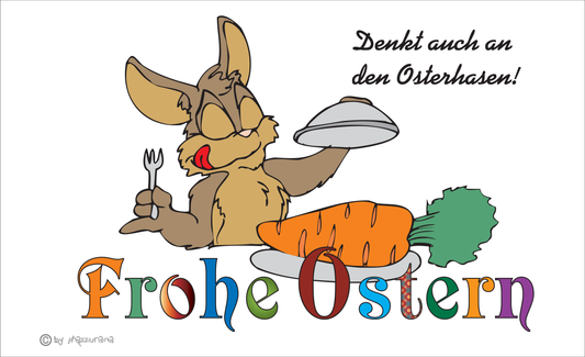 Frohe Ostern-Hase-Flagge, Osterflagge