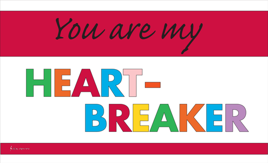 HEARTBREAKER-Flagge, Liebe, Hochzeit, Partnerschaft