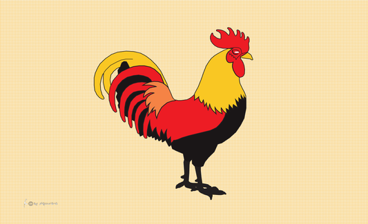 Hahn-Flagge, Muster,Huhn, Hühner, Tierflaggen,Tierzüchter-Flaggen