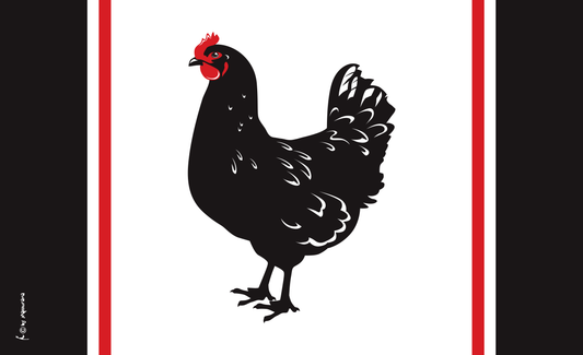 Hahn schwarz Flagge, Huhn, Geflügelzüchter Flagge