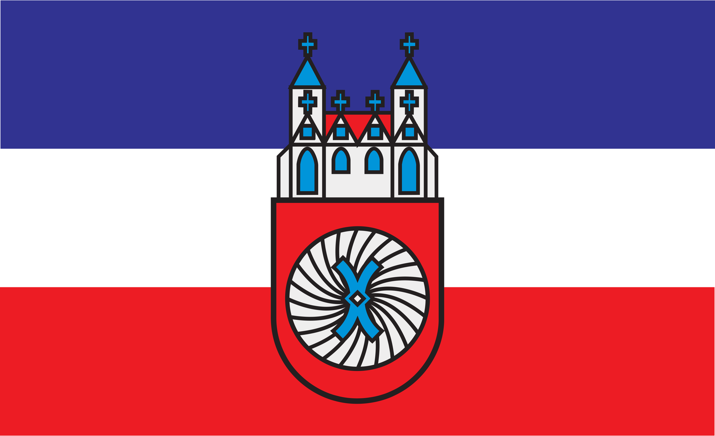 Hamelnflagge, Rattenfänger, Niedersachsen, Bundesländerflaggen, Gemeindeflaggenlagge