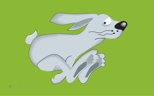 Hasenfahne Lustig,run,gestreift,Tierflaggen,Tierzüchter-Flaggen