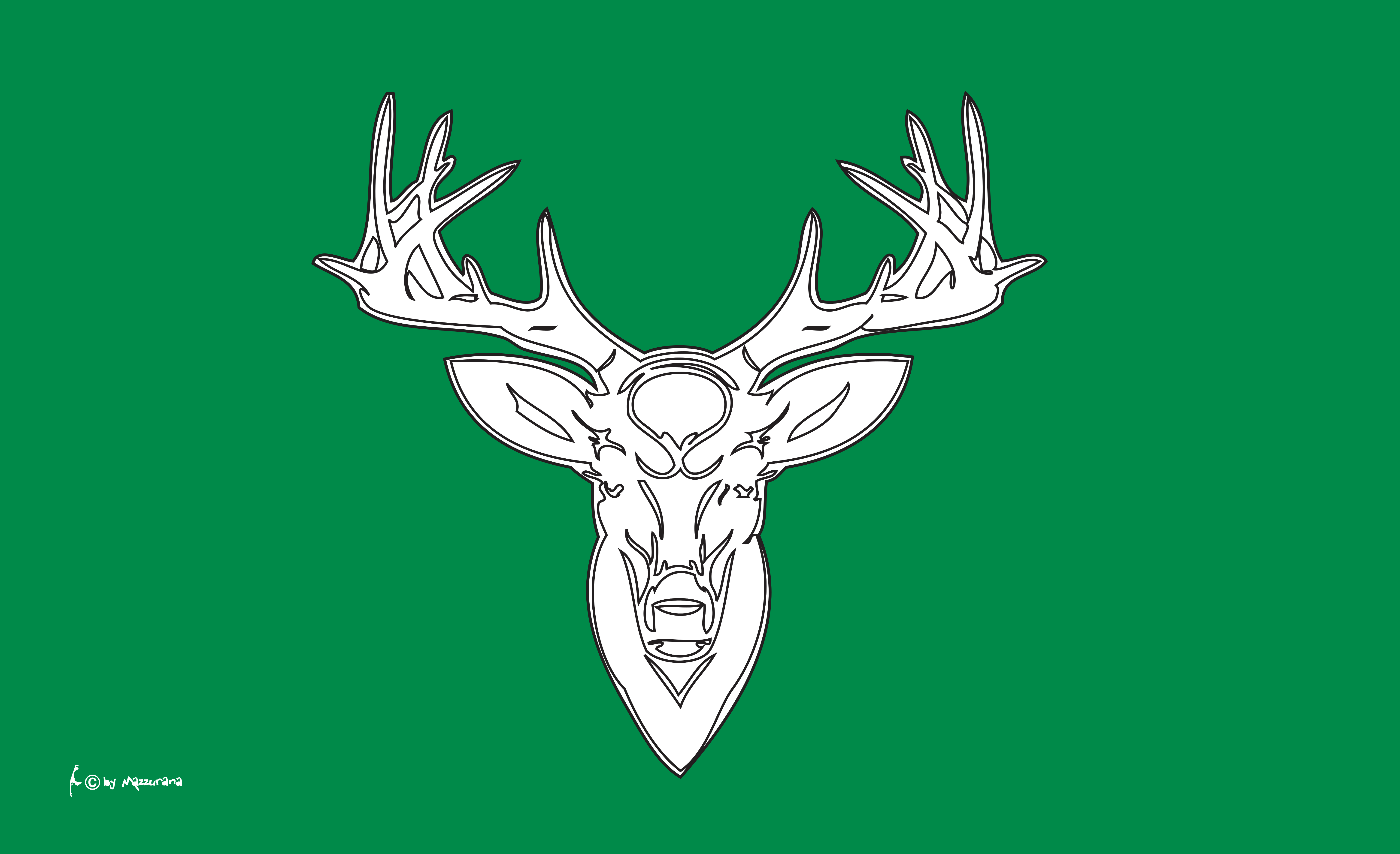 Stag Head Flag 9 – Flaggenshop Sylt