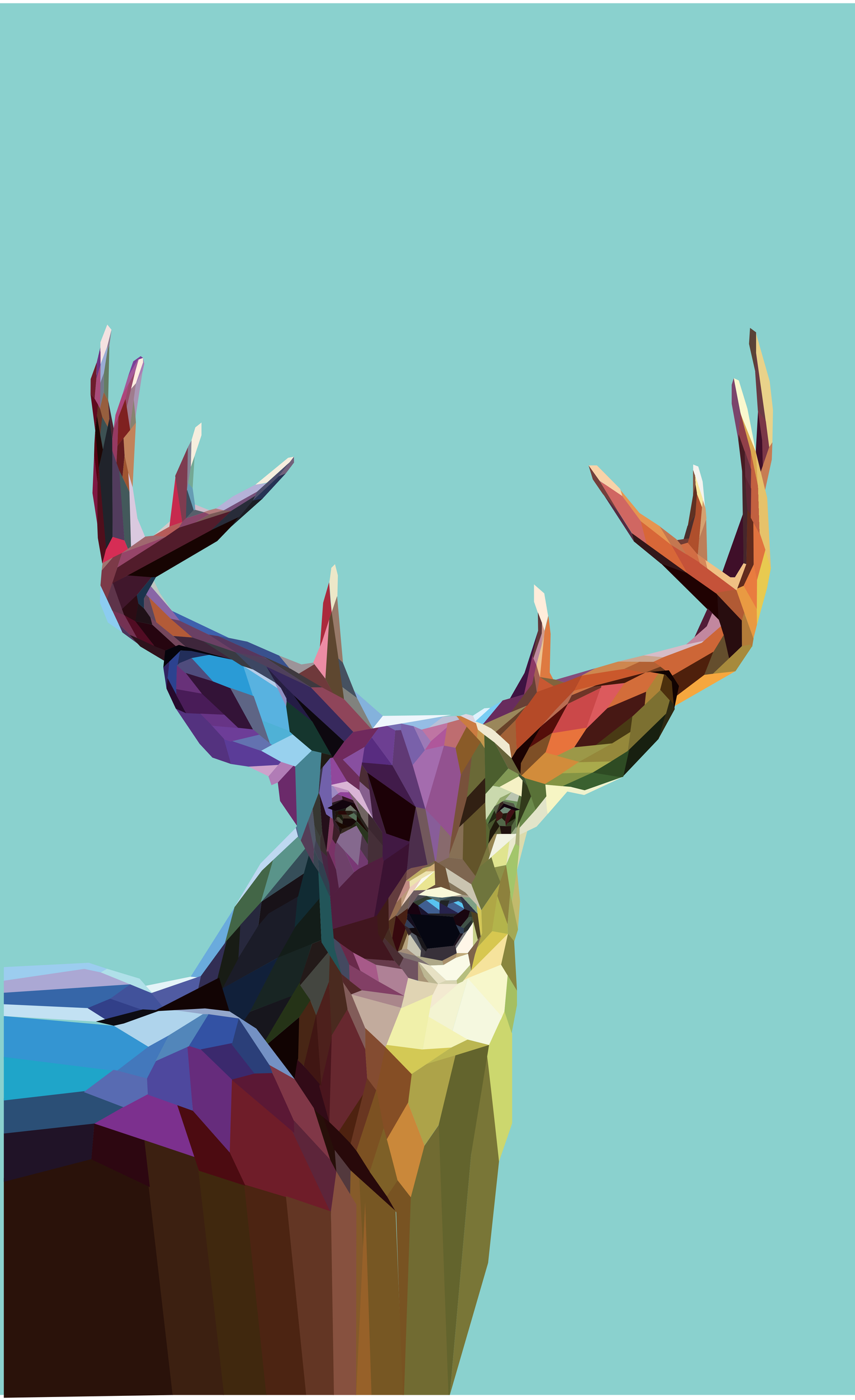 Hirschkopf Hochformat