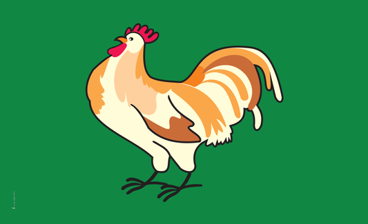 Huhn-Flagge,Grün,Tierflaggen,Tierzüchter-Flaggen