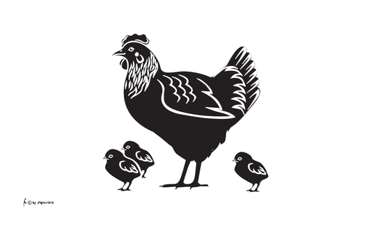 Huhn und Küken Flagge, Tierflaggen