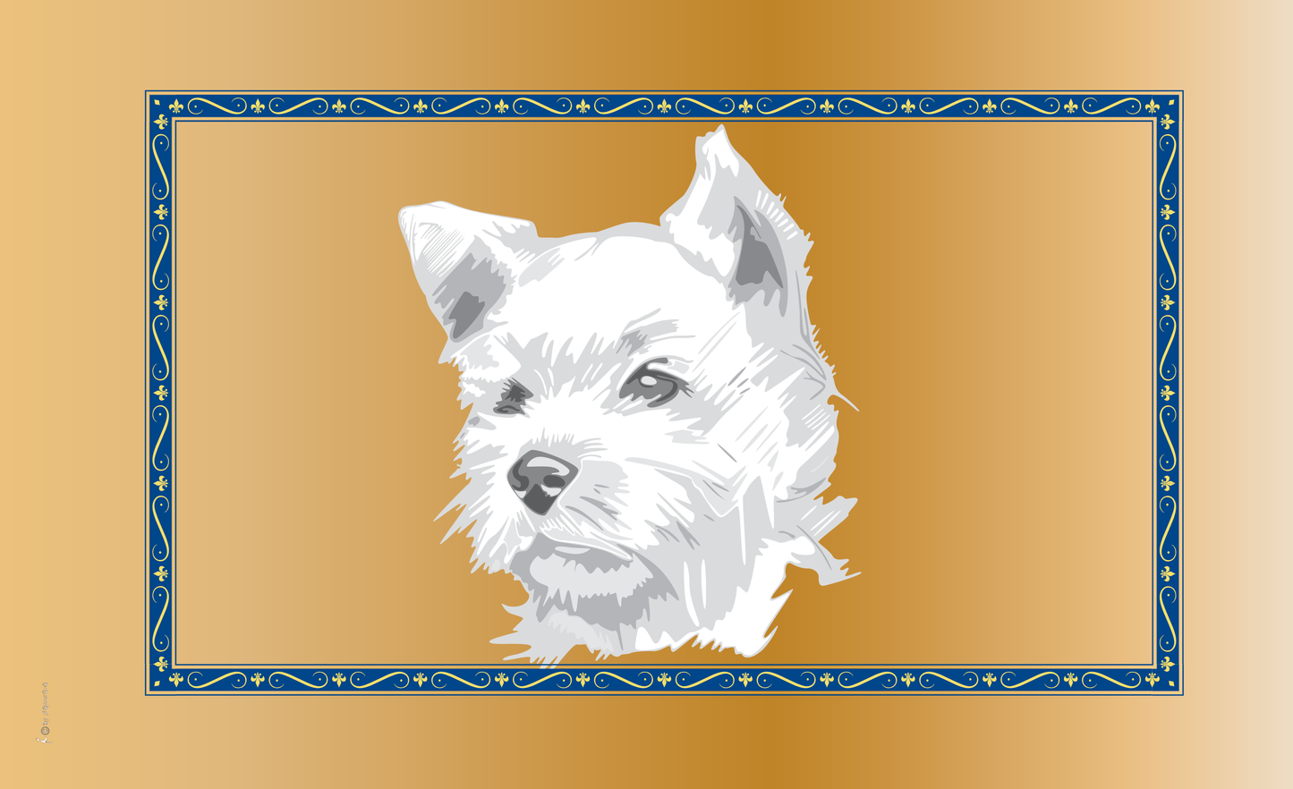 Westi-Flagge,klein, Hundeflagge ,Tierflaggen, Sportflaggen, Vereinsfahnen