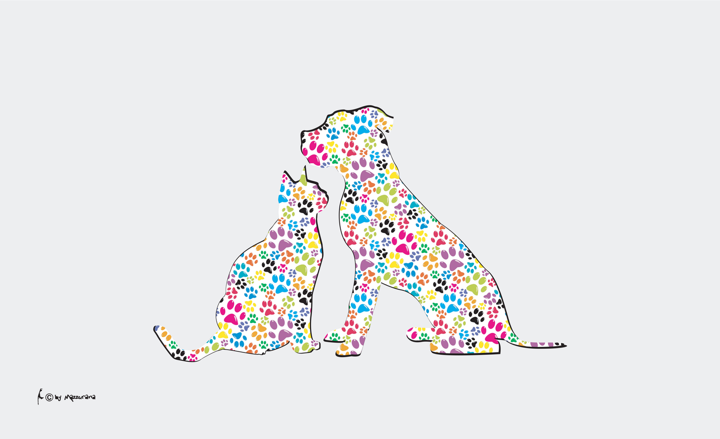 Hund und Katzeflagge SW, Hundeflagge ,Tierflaggen, Sportflaggen, Vereinsfahnen, Verbandsflaggen