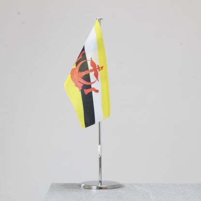 Tischfahne Brunei – repräsentative Nationalflagge für den Innenbereich
