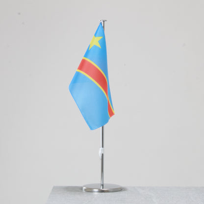 Tischfahne Demokratische Republik Kongo – repräsentative Nationalflagge für den Innenbereich