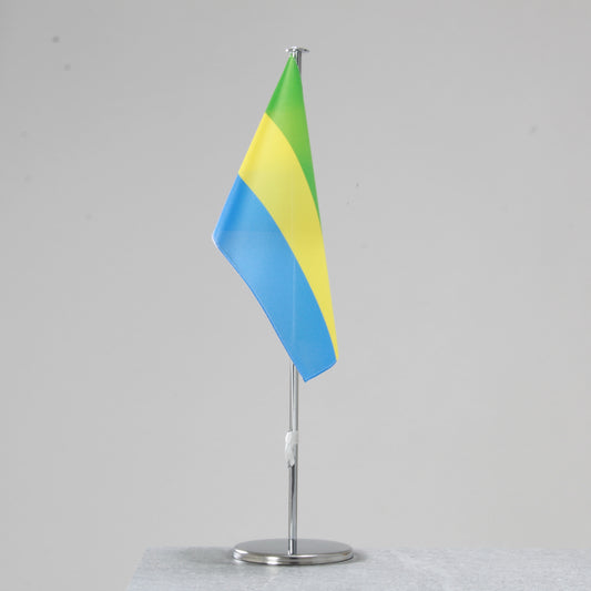 Tischfahne Gabun – repräsentative Nationalflagge für den Innenbereich