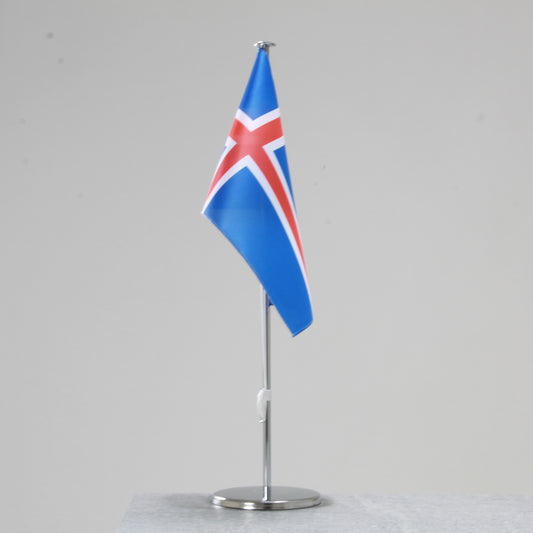 Tischfahne Island – repräsentative Nationalflagge für den Innenbereich