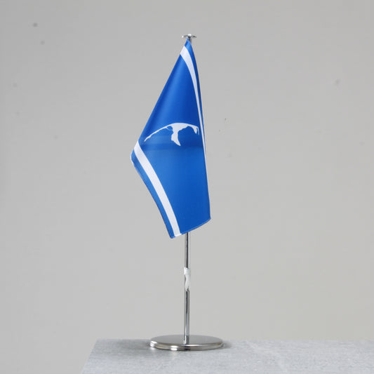 Tischfahne „Sylt Blau“ – modernes Inselmotiv für den Innenbereich