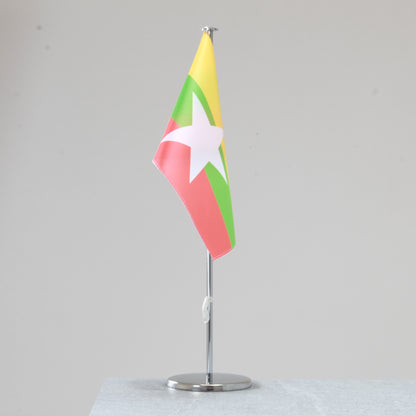 Tischfahne Myanmar – repräsentative Nationalflagge für den Innenbereich