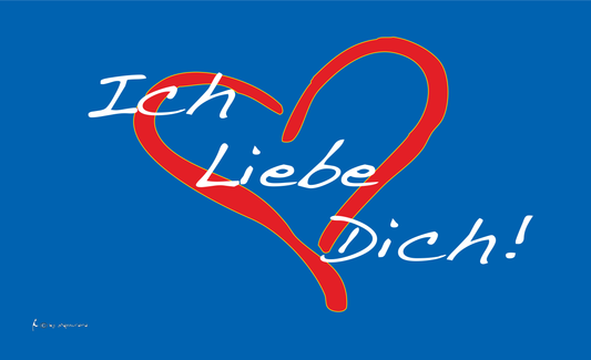Ich liebe Dich-Flagge, Liebe, Hochzeit, Partnerschaft