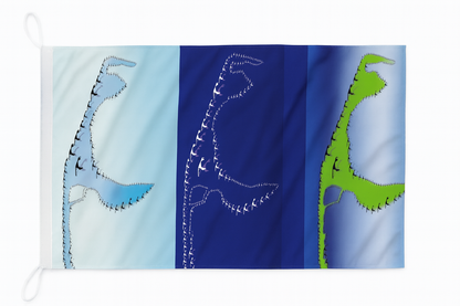 Drapeau ombré de l'île Sylt – Un hommage élégant à la reine de la mer du Nord