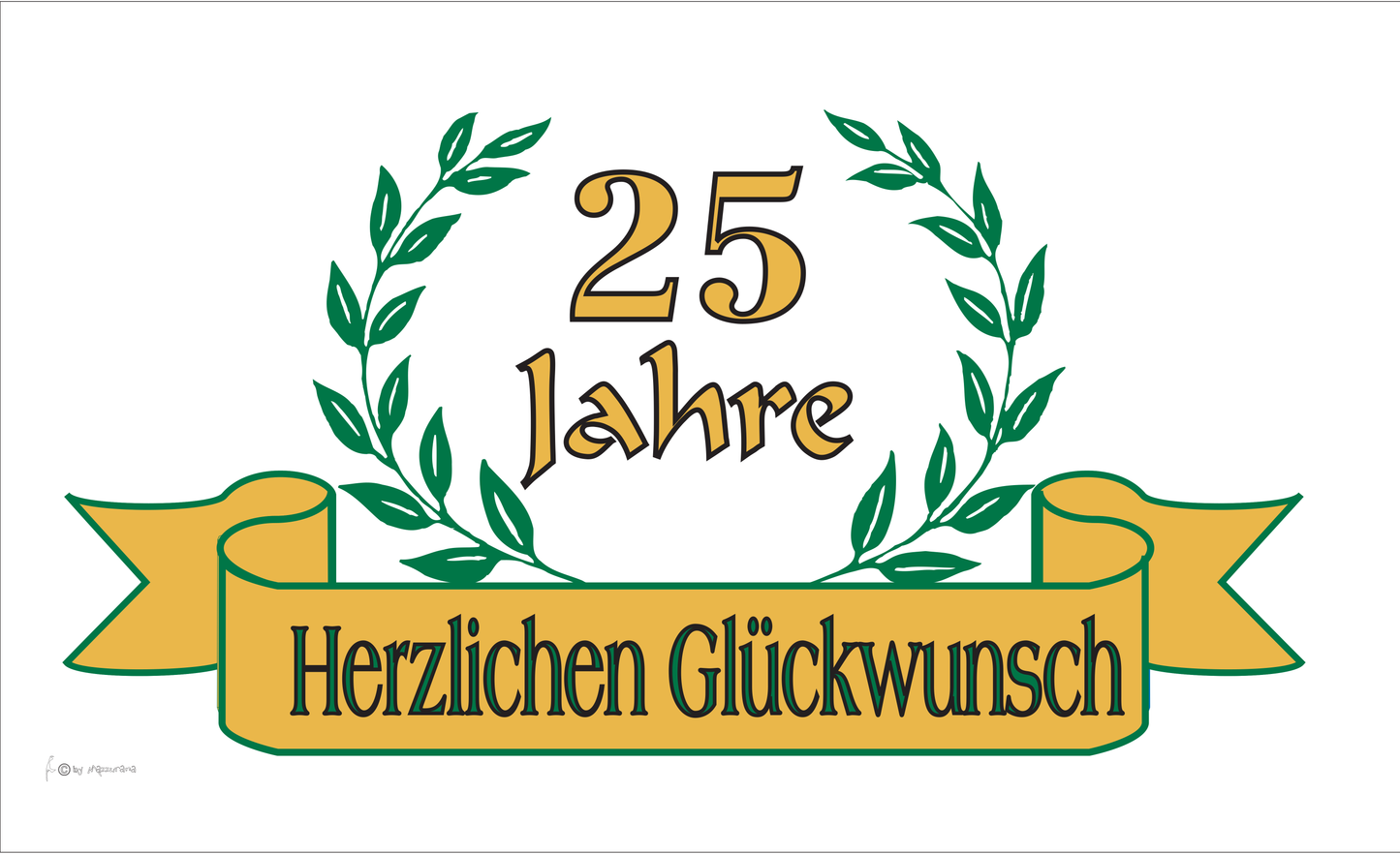 Jubiläum-Flagge, 25 Jahre,Festlichkeiten, Partys,Feiern,Familienfeste,Partyflaggen