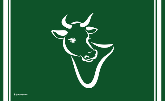 Kuhkopf Logo Flagge, Kühe, Kuhflagge