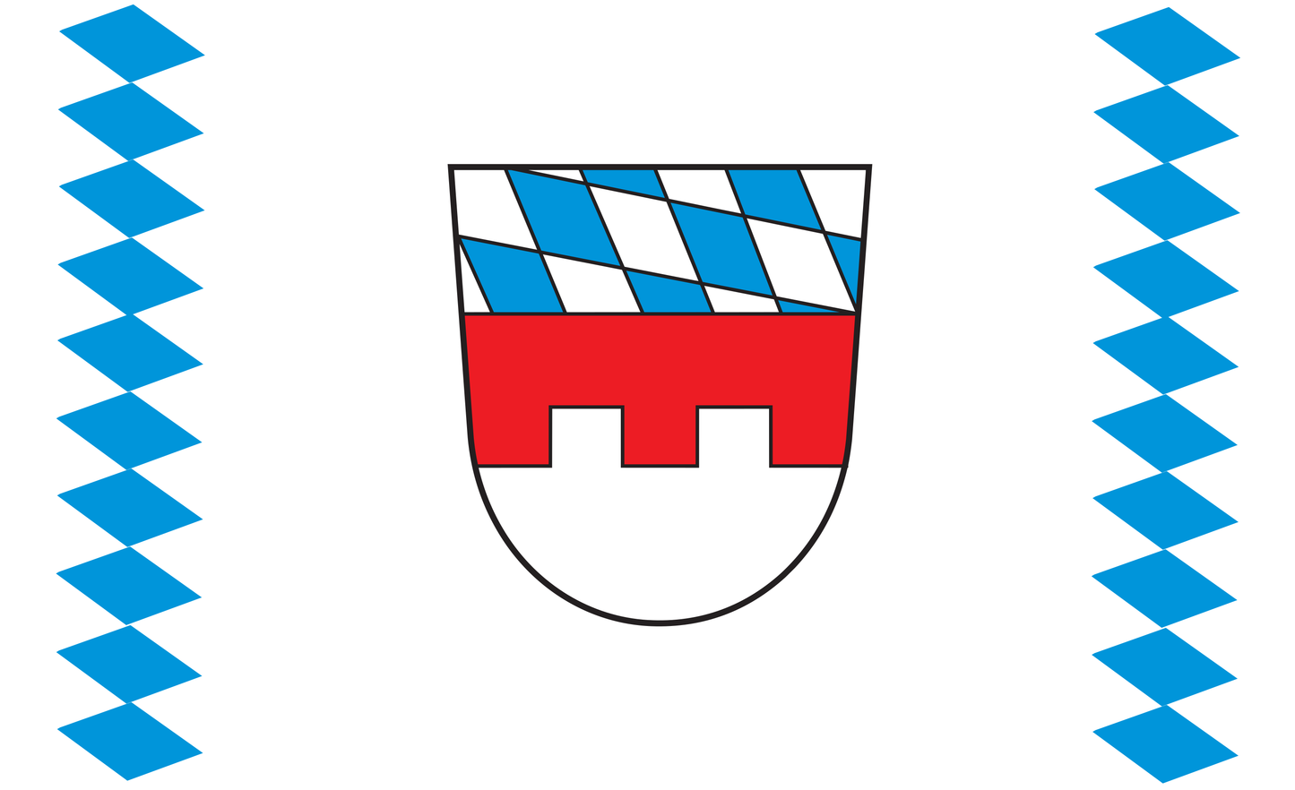 Landshut Kreis Flagge Bayern