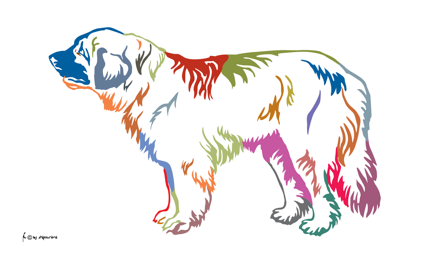 Leonberg Hund Flagge, Hundeflagge ,Tierflaggen, Sportflaggen, Vereinsfahnen, Verbandsflaggen