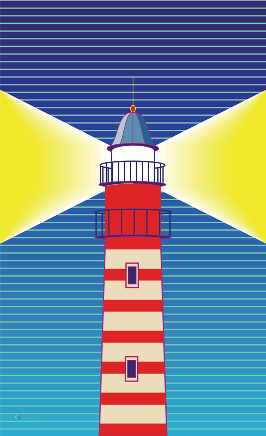 Leuchtturm-Flagge,Strips,Maritime-Flaggen,Bootsflaggen,Leuchtturm-Flaggen