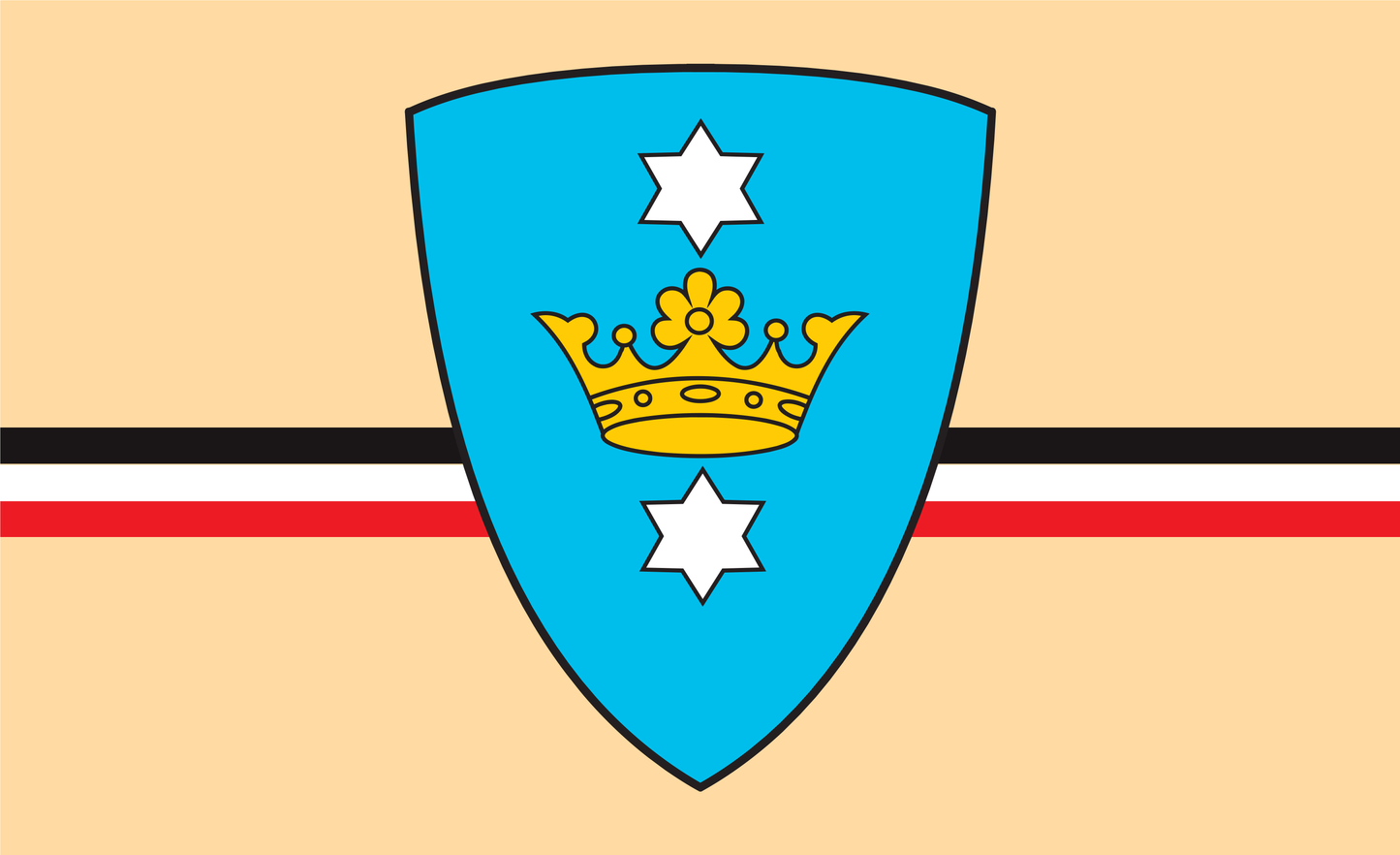 Loebenichflagge mit Wappen, ehem. Deutschland