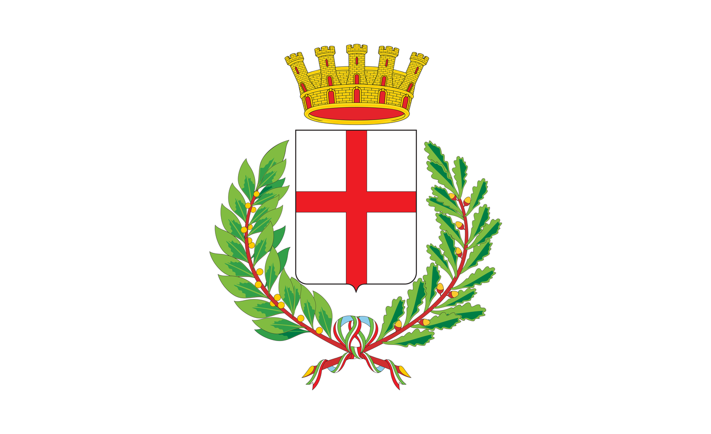 Mailand Citi Wappen, Italien, Nationalfahnen