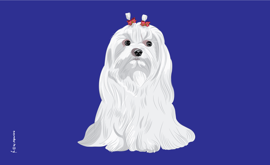 Malteser Hund, Hundeflagge ,Tierflaggen, Sportflaggen, Vereinsfahnen, Verbandsflaggen
