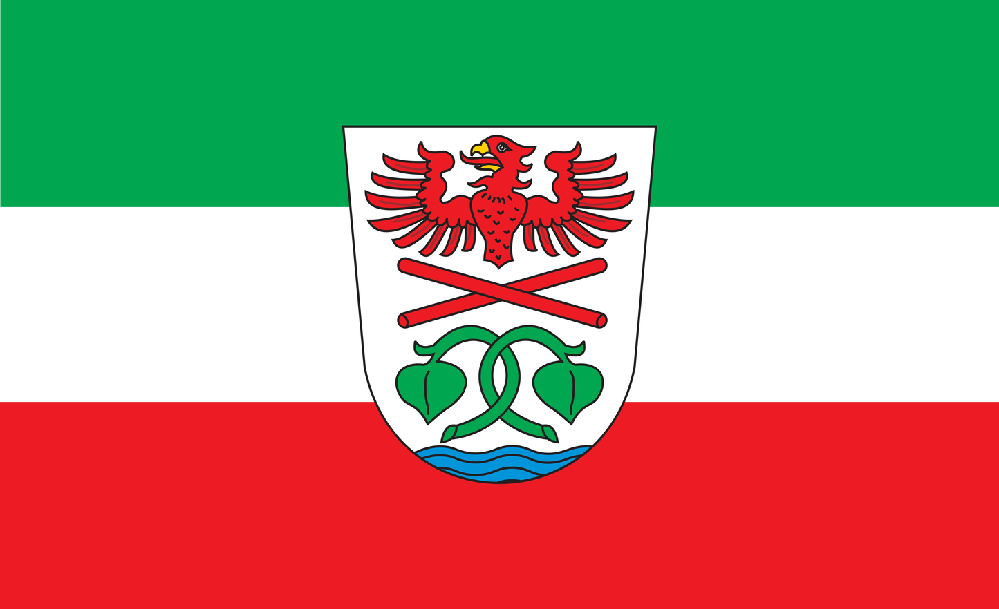Miesbach Kreis Flagge Bayern