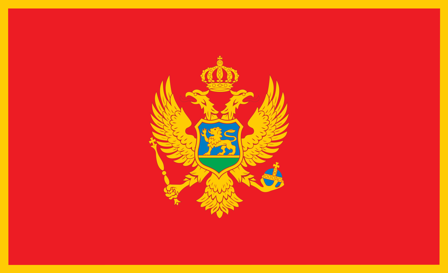 Montenegroflagge, Nationalfahnen
