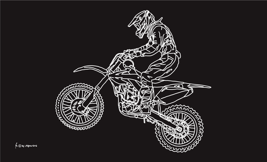Moto Cross Biker SW Flagge, Motorradflagge, Motorrad, Bikerflagge