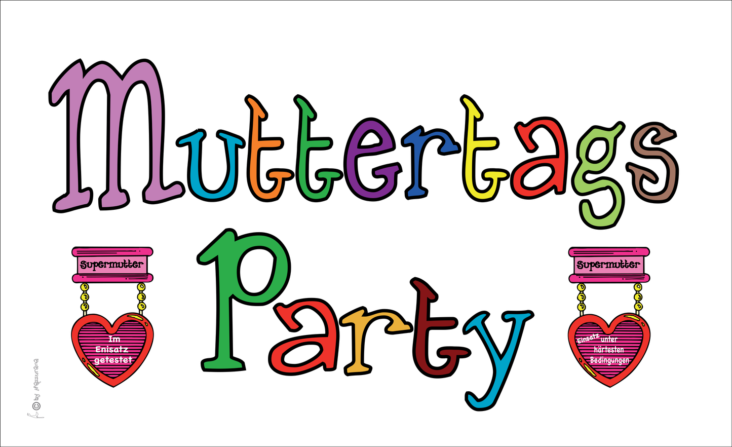 Muttertags-Party-Flagge, Liebe, Hochzeit, Muttertag,Partnerschaft