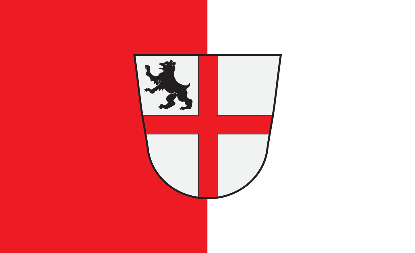 Niedererechen Flagge, Hessen