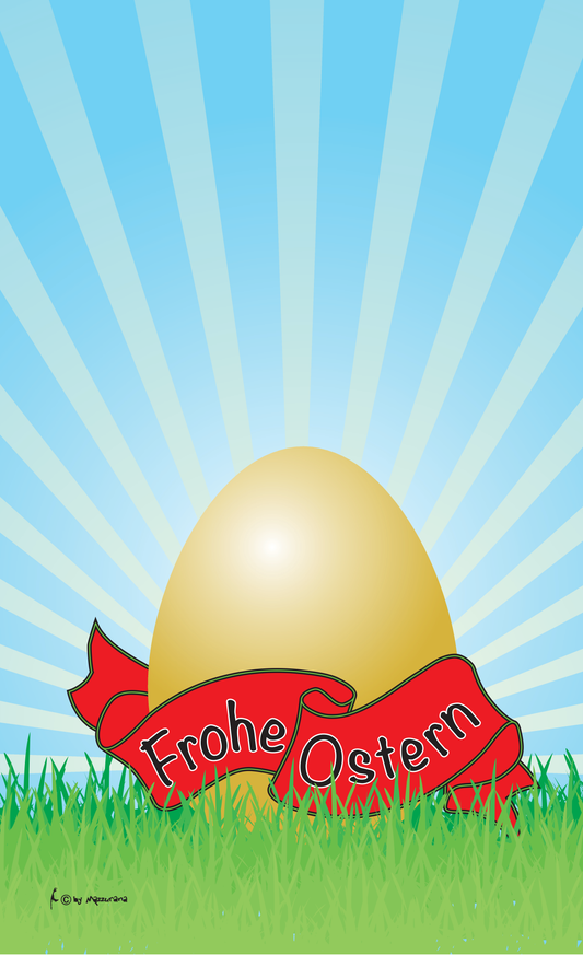 Osterei Gelb Fahne, Osterfahne
