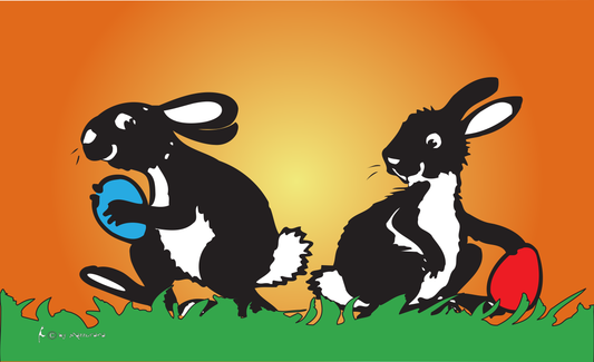 Osterfahne 11-3, Osterfanhne, Osterhasen