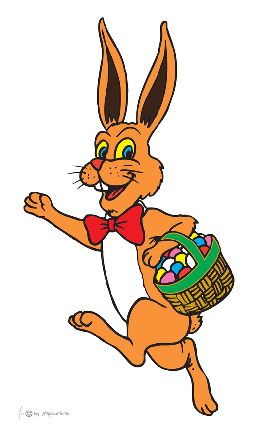 Osterhasen Fahne weiß, Ostern