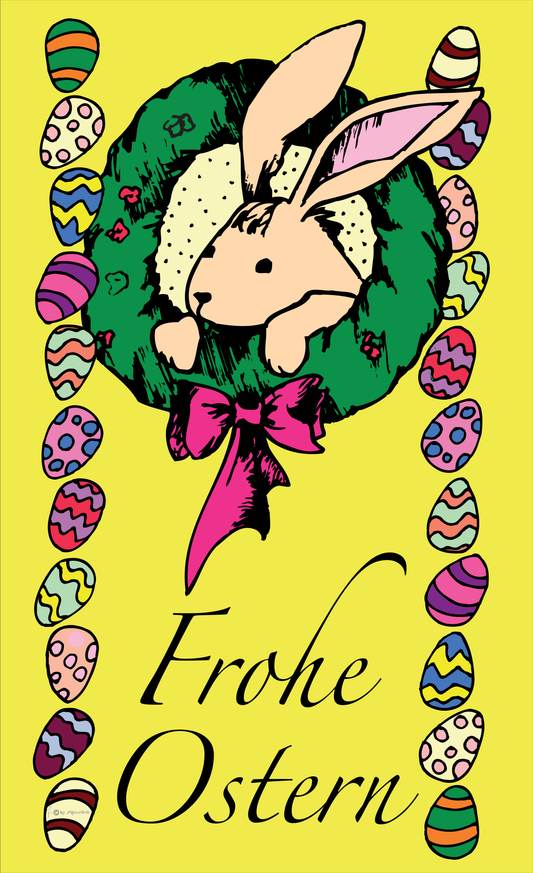 Osterhasen Fahne gelb, Ostern