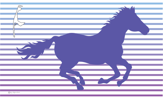 Horse flag - purple, riding